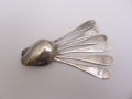 Foto 2: 6 kleine Biedermeier Löffel, 800er Silber, Ledermann