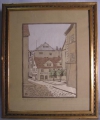 Foto 1: Gertrud Korn (* 1879): Altstadt, signierte Graphik - Farbholzschnitt / Handdruck