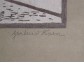 Foto 4: Gertrud Korn (* 1879): Altstadt, signierte Graphik - Farbholzschnitt / Handdruck