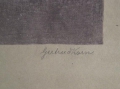 Foto 3: Gertrud Korn (* 1879): Brunnen-Anlage mit Altstadt, signierte Graphik - Farbholzschnitt / Handdruck