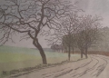 Foto 2: Gertrud Korn (* 1879): Landschaft, signierte Graphik - Farbholzschnitt / Handdruck