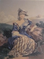 Foto 2: nach George Baxter (1804-1867): Kunst-Druck Schnitterin, nach Musik-Illustration The Belle of the Village (Die Dorfschönheit), 1854