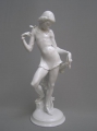 Gustav Oppel (1891-1978): "Heideröslein", signierte Porzellan Plastik, Mädchen mit Schmetterling, Entwurf 1919/20, Ausführung Schwarzburger Werkstätten (Unterweißbach / Thüringen) gemarkt