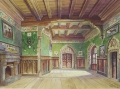 Foto 2: Carl Fischer: Opern-Entwurf zu Carl Maria von Webers Freischütz, signiertes Aquarell, Weimarer Hoftheater-Maler, datiert 1904