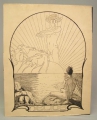 Foto 4: Franz Stassen (1869 geboren): 5 x Kunst-Drucke zu Mappen-Werk Götter (von 1901), Blätter: Deckblatt, Opfer, Helios, Athene, Persephone