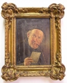 Carl Kronberger (1841-1921): "Hochwürden Herr Pfarrer", Kabinettbild - Porträt, alter Öldruck
