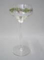 Jugendstil Weinglas, Theresienthaler Kristallglas-Fabrik, Email-Bemalung: Weinranken