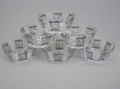 6 x Art Deco Glas Schalen, Schwarzlot-Malerei, Steinschönau, um 1915