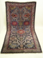 Handgeknüpfte kaukasische Teppich-Brücke, Seide, um 1900, mit Blattgabel-Motiv (Sadschajad-Motiv)