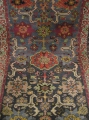 Foto 2: Handgeknüpfte kaukasische Teppich-Brücke, Seide, um 1900, mit Blattgabel-Motiv (Sadschajad-Motiv)
