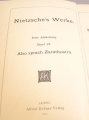 Foto 2: Friedrich Nietzsche: Also sprach Zarathustra, mit Exlibris und Faksimiles, 1910, Herausgeber Dr. Otto Weiss