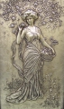 Foto 3: Ein Paar Jugendstil Relief-Bilder: Blumen-Mädchen