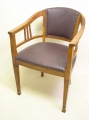 Jugendstil Armlehn-Sessel-Stuhl, um 1910, in Eiche
