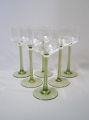 Wilhelm Wagenfeld (1900-1990) attr.: 6 Jugendstil Wein-Gläser