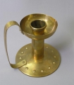 Kerzenständer, um 1900, Messing-Blech, Bauhaus-Manier