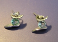 Ohrstecker, 925er Sterlingsilber, mit Aquamarin