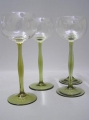 Foto 4: Koloman Moser (1868-1918): 4er Satz Jugendstil Wein-Gläser, Theresienthal, um 1910