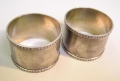 Paar Jugendstil Serviettenringe, 800er Silber