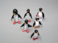 6 x Glas-Figuren: Pinguine, Lauscha, 20. Jahrhundert