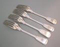 Foto 2: 4 x Silber Biedermeier Gabeln, JC mit Bär gepunzt