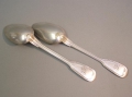 Foto 2: 2 x Silber Biedermeier Esslöffel, JC mit Bär gepunzt