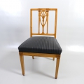 Foto 2: Friedrich Gottlob Hoffmann: früher Klassizismus / Biedermeier Sessel-Stuhl, um 1795, Obstholz