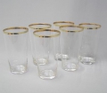 6 x Becher-Gläser, um 1900