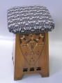 Jugendstil Hocker / Schemel, um 1910, in Nußbaum
