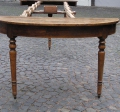 Foto 3: Ovaler Spätbiedermeier Kulissen-Auszieh-Tisch, in Nußbaum