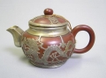 Chinesische Keramik Kanne, frühes 20. Jhd., Marke "Wen Hua Shun / 190 North Gate / Wei Hai Wei City"