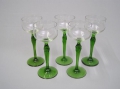 5er Satz Jugendstil Wein-Gläser, um 1910