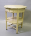 Josef Hoffmann: runder Jugendstil Salon-Tisch, Wien, um 1905, Weichholz mit Farbfassung