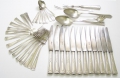 Silberner Jugendstil Bestecksatz, 39-teilig, Besteckfabrik Erbe H. A. AG, Schmalkalden