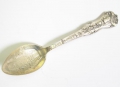 Foto 5: 8 x Silber Andenken- / Wappen- und Zierlöffel, um 1900, gepunzt