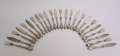 24-teiliges Historismus Fischbesteck / Fischgabeln und Fischmesser, Ende 19. Jahrhundert, 800er Silber