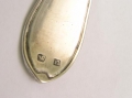 Foto 3: 8 x Biedermeier Esslöffel, 750er Silber, gepunzt