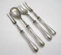 Foto 1: 4-teiliges Jugendstil Vorlegebesteck, 800er Silber, gepunzt