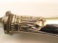 Foto 3: Dreiteiliges Historismus Speisebesteck / Reisebesteck, 750er Silber, gepunzt