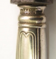 Foto 2: 5-teiliger Messersatz, um 1900, 750er / 812,5er / 850er Silber, Besteckfabrik J. A. Henckels - Zwillingswerk, Solingen