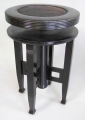 Foto 1: Hocker / Klavierhocker, Jugendstil, um 1910, Hartholz ebonisiert