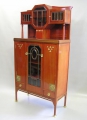 Foto 1: Vertiko / Aufsatzvertiko, Jugendstil, um 1925, in Mahagoni, Entwurfsmöbel, wohl Wien