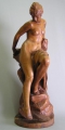 Ferdinand Lepcke (1866-1909): "Badende", Holzskulptur, 1891, Entstehungsort Rom, Olivenholz
