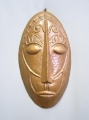 Afrikanische Maske, 20. Jahrhundert, Kupferblech
