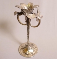Jugendstil Kerzenleuchter, um 1910, Metall versilbert