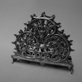 Durchbrochener Historismus Serviettenhalter, 800er Silber
