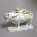 Karl Nacke (* 1876): Europa auf dem Stier, Porzellan Plastik, Entwurf um 1915, Ausführung Gebrüder Heubach (Lichte), um 1950