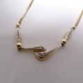 Foto 4: Demi Parure: Collier und Ohrstecker, 585er Gold, mit Brillanten, 20. Jahrhundert