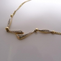 Foto 5: Demi Parure: Collier und Ohrstecker, 585er Gold, mit Brillanten, 20. Jahrhundert