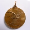 Foto 2: Medaille, National-Flugspende, 1912, Bronze, Signatur C. Kühl, Hersteller Lauer Nürnberg, Luftfahrt - Militaria