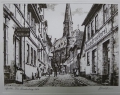 Foto 2: Signierte Graphik - Lithographie: Apolda - Lindenberg, von 1904